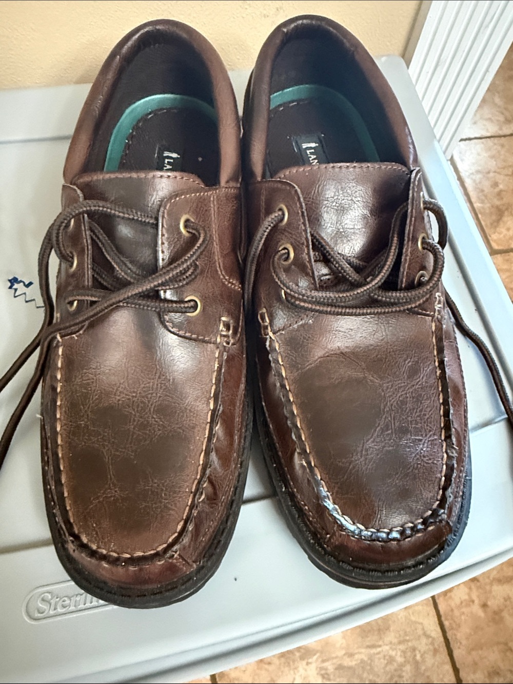Lansboro Men's Brown Leather Boat Shoes
